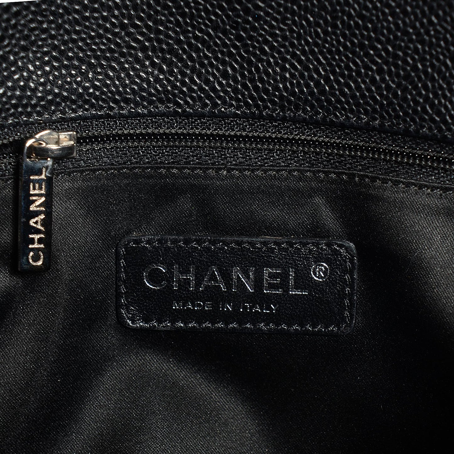 Caviar Quilted Grand Shopping Tote GST Black