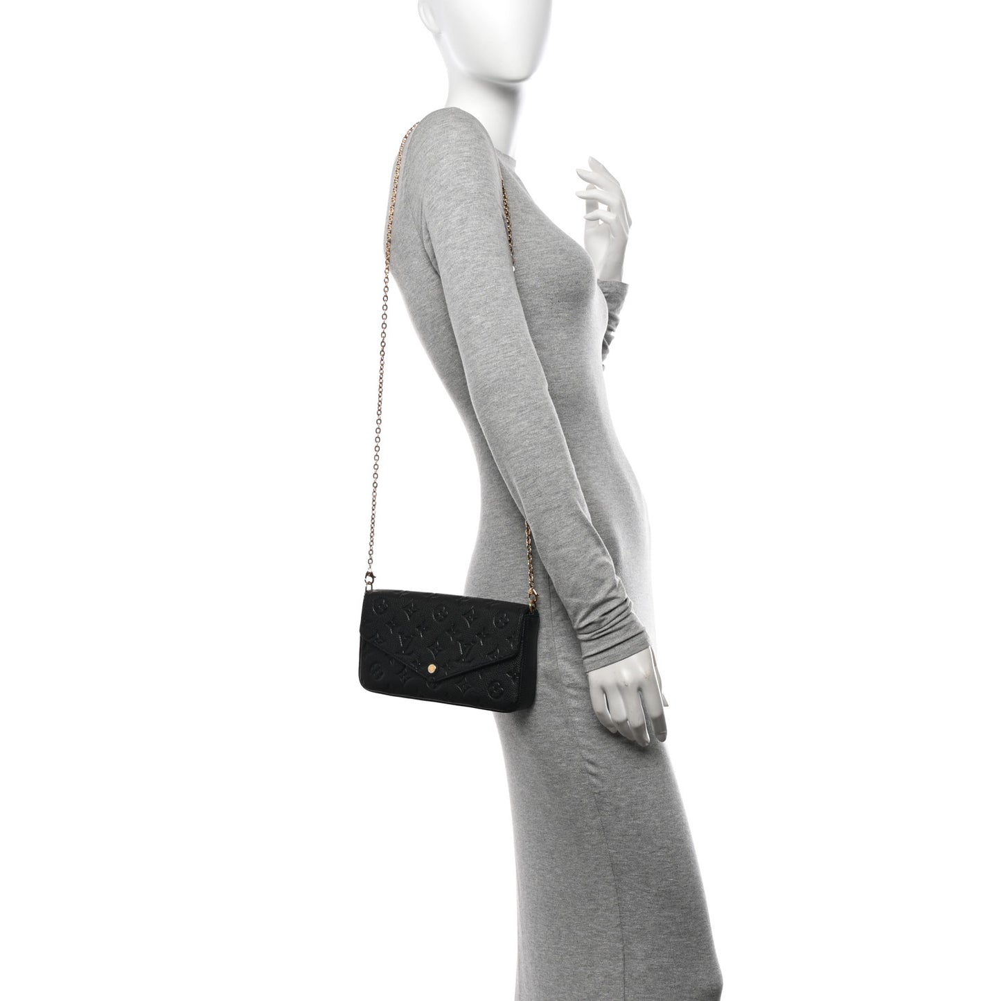 Empreinte Pochette Felicie Chain Wallet Black