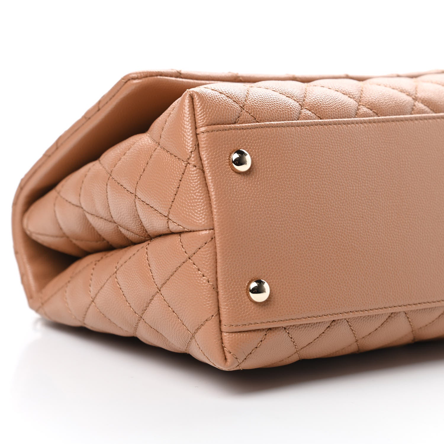 Chanel Caviar Quilted Small Coco Handle Flap Brown 9 of 11