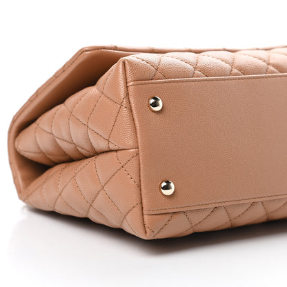 Chanel Caviar Quilted Small Coco Handle Flap Brown 9 of 11