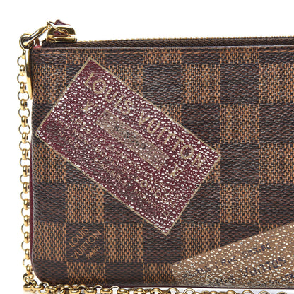 Louis Vuitton Damier Ebene Trunks Labels Pochette Milla MM 8 of 11