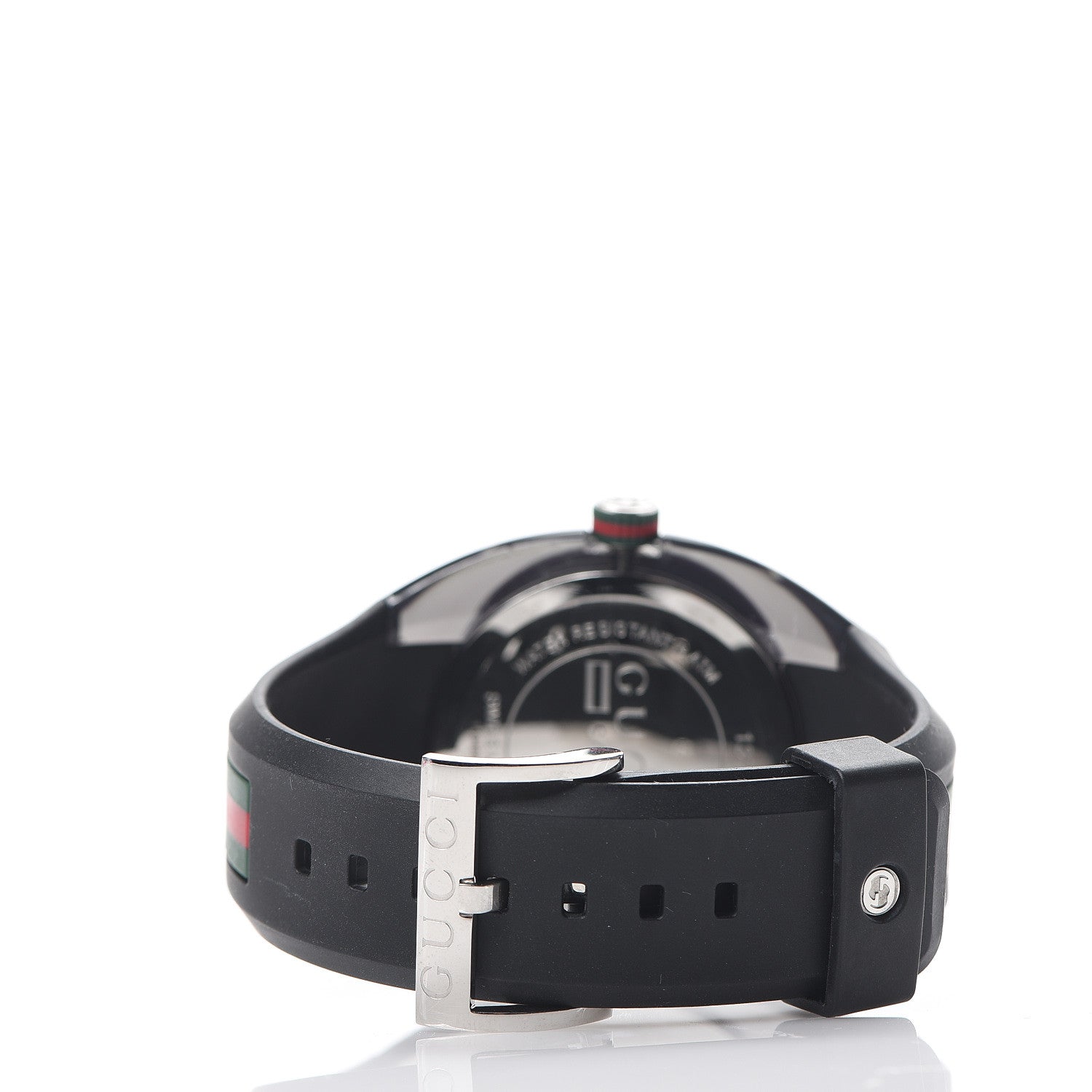 Gucci Stainless Steel Rubber 46mm Sync Web Quartz Watch Black 3 of 5
