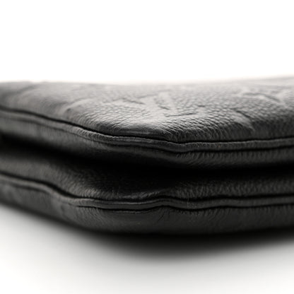 Louis Vuitton Empreinte Double Zip Pochette Black 9 of 14