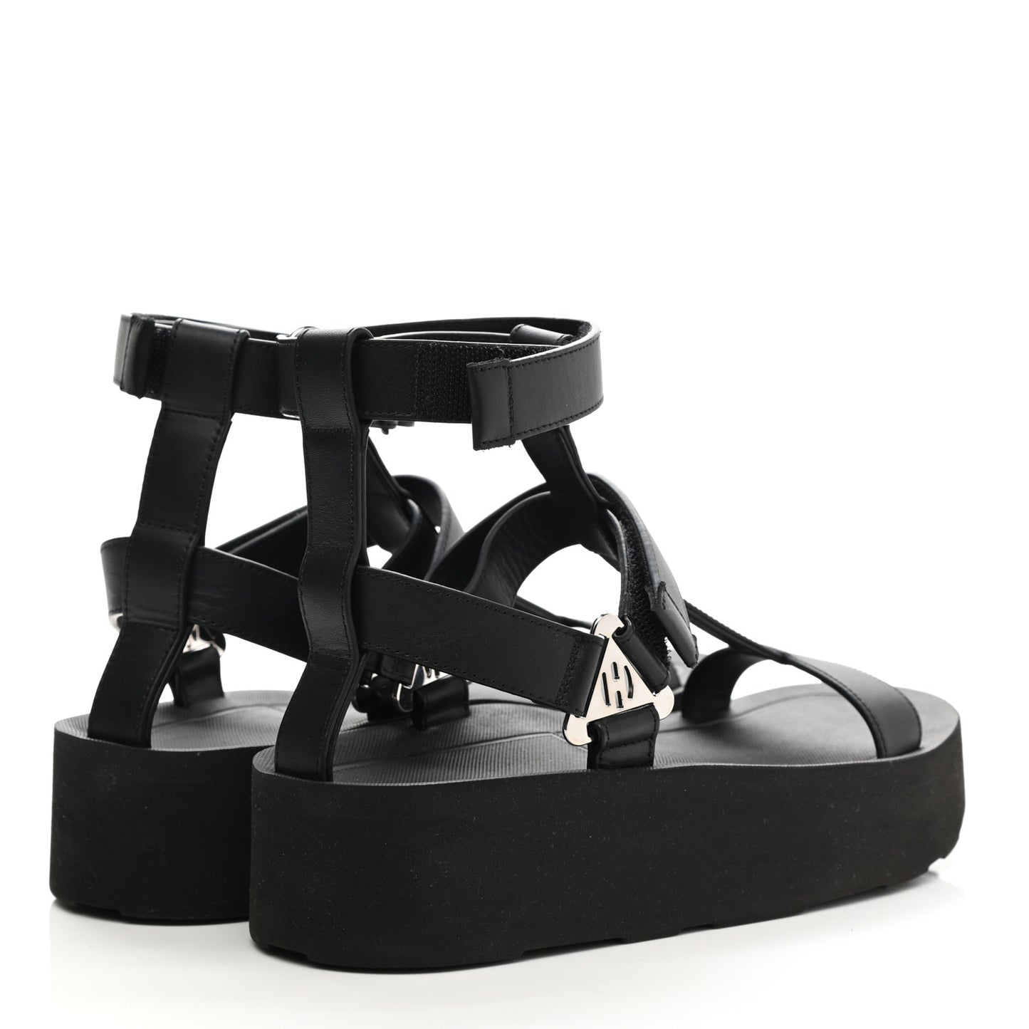 Calfskin Womens Enid Sandals 37 Black