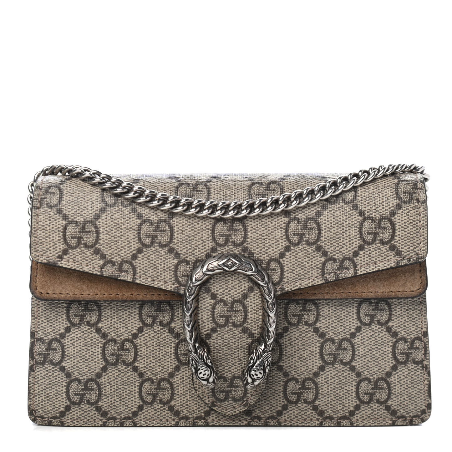 GG Supreme Monogram Super Mini Dionysus Shoulder Bag Taupe