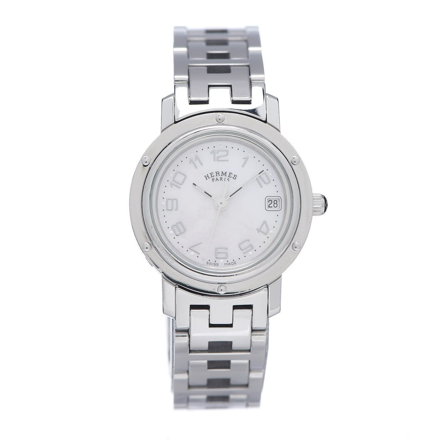 Stainless Steel Mother of Pearl 24mm Clipper Quartz Watch