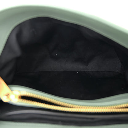 Saint Laurent Suede Calfskin Y Quilted Monogram Small Loulou Chain Satchel Vert Opaline 5 of 11