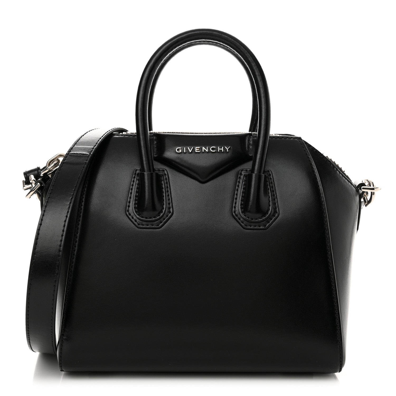 Givenchy Shiny Lord Calfskin Mini Antigona Black 1 of 12