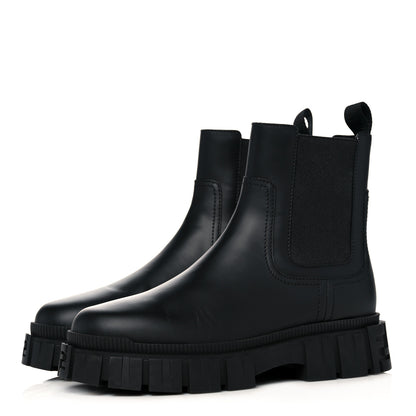 Fendi Calfskin Rubber Fendi Force Chelsea Boots 38 Black 3 of 13