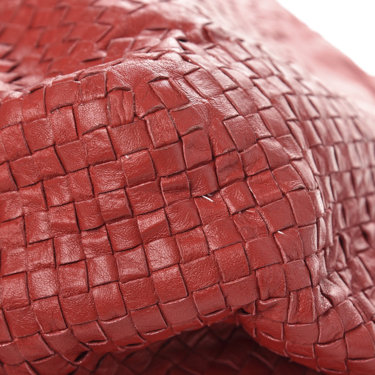 Bottega Veneta Memory Nappa Intreccio Tote China Red 12 of 13