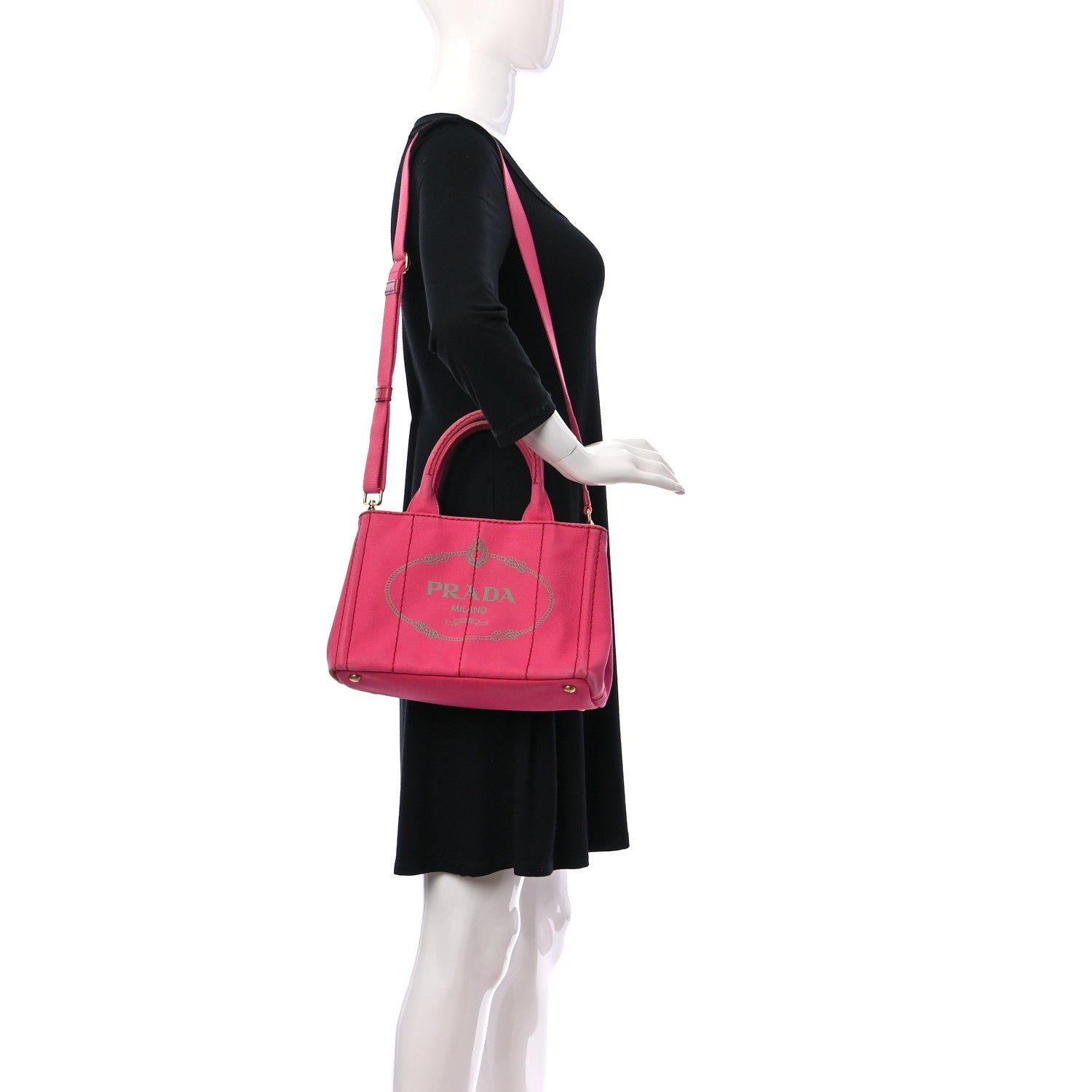 Prada Canapa Small Logo Tote Peonia 2 of 22