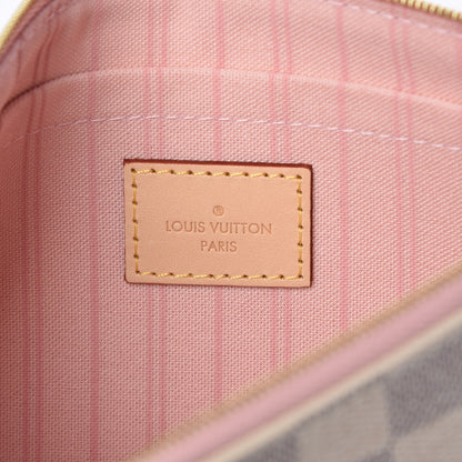 Louis Vuitton Damier Azur Neverfull MM GM Pochette Rose Ballerine 6 of 7