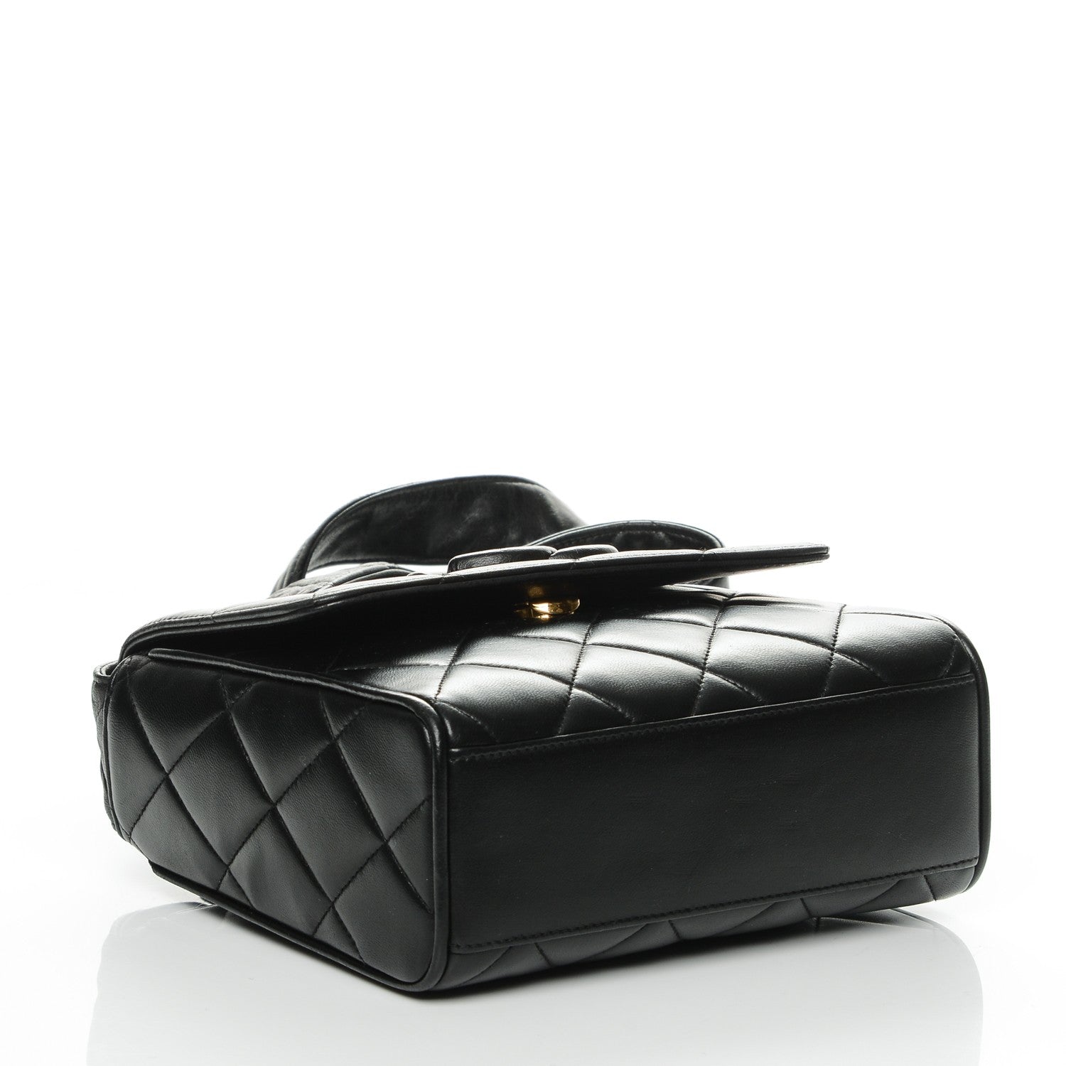 Chanel Lambskin Quilted CC Flap Shoulder Bag Black 4 of 8