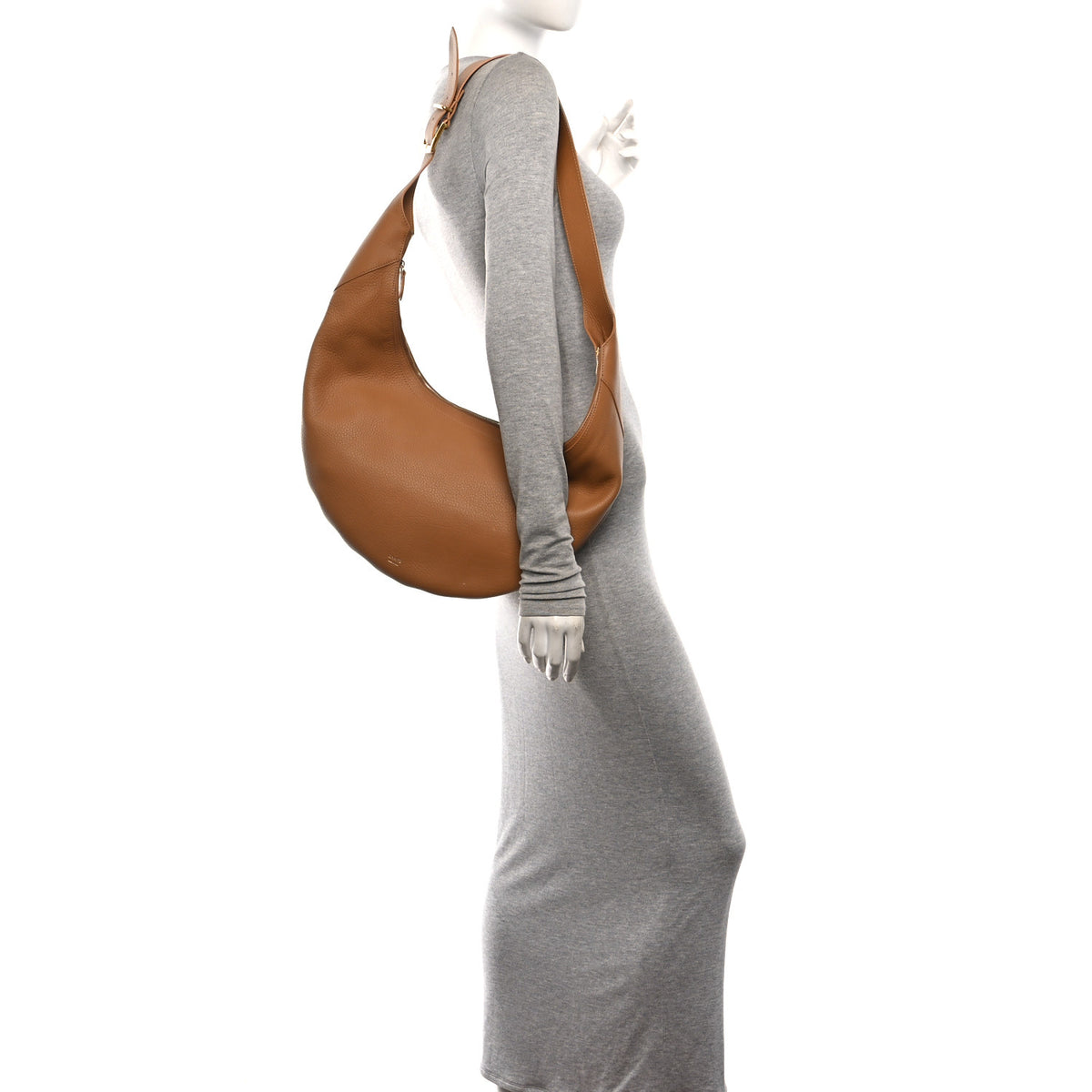 Khaite Pebbled Calfskin August Hobo Nougat 2 of 10