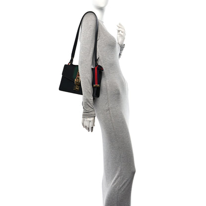 Gucci Calfskin Small Sylvie Shoulder Bag Black 3 of 10