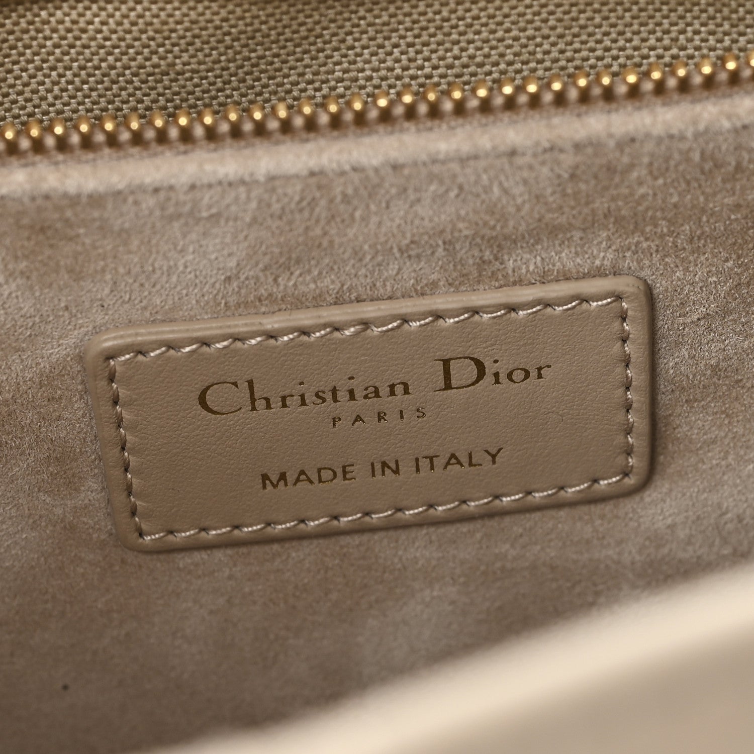 Christian Dior Calfskin Macrocannage Small Book Tote Taupe 6 of 10