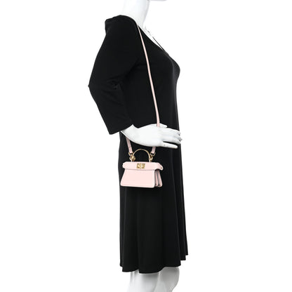Fendi Shiny Nappa Nano Peekaboo Maxi Handle Satchel Rosa Confetto 2 of 11