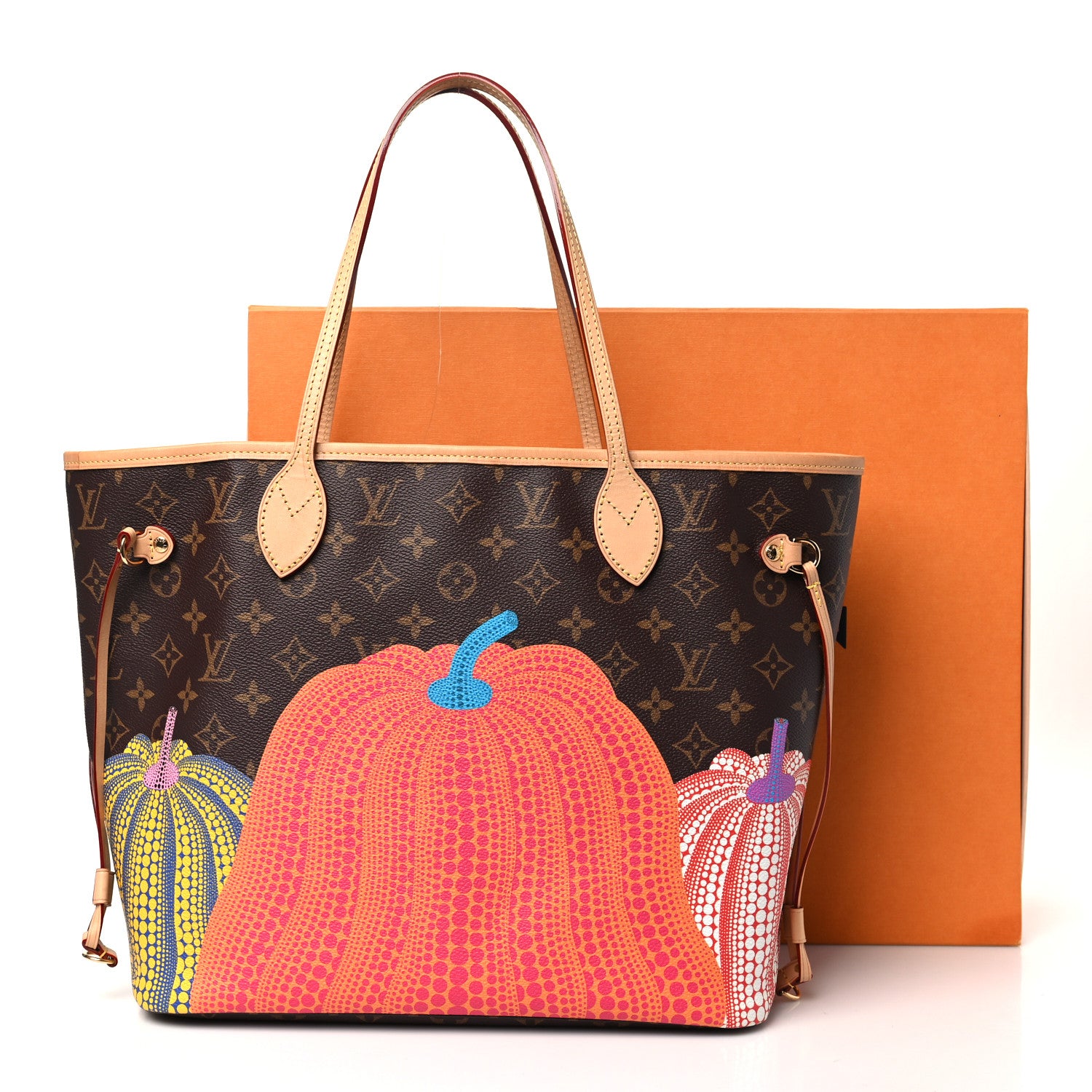 Louis Vuitton LV X YK Monogram Kusama Pumpkin Neverfull MM 12 of 12