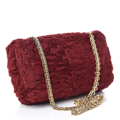 Chanel Persian Lamb Fur Small Single Flap Red 4 of 19