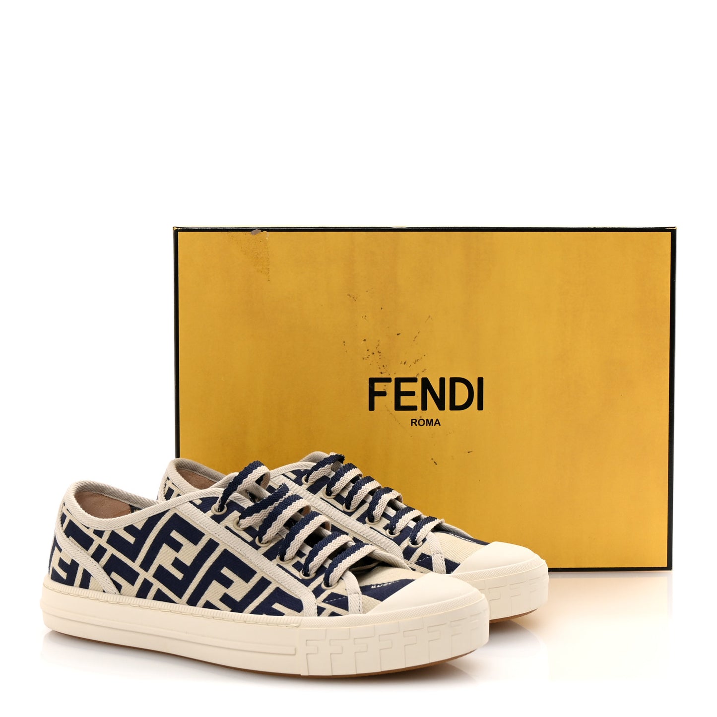 Woven Fabric FF Womens Domino Low Top Sneakers 38.5 Bei Midnight