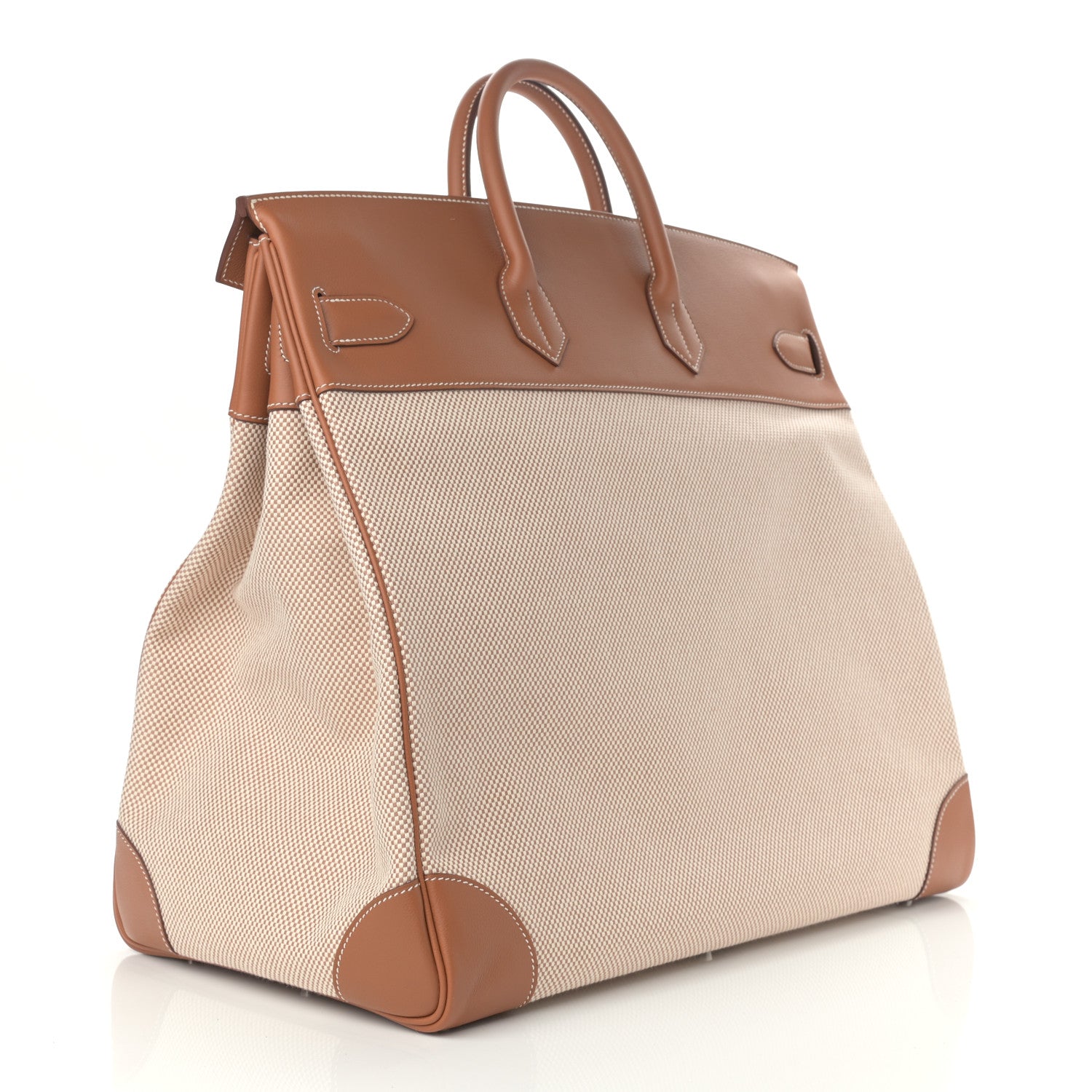 Hermes Togo Todoo Feutre HAC Birkin 50 Gris Clair Bleu Nuit Ficelle Gold 2 of 9