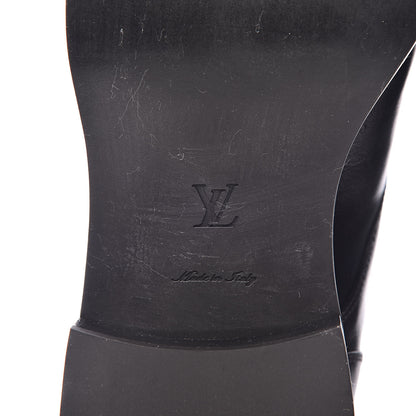Louis Vuitton Calfskin LV Black Heart Flat Ranger Boots 38.5 Black 8 of 12
