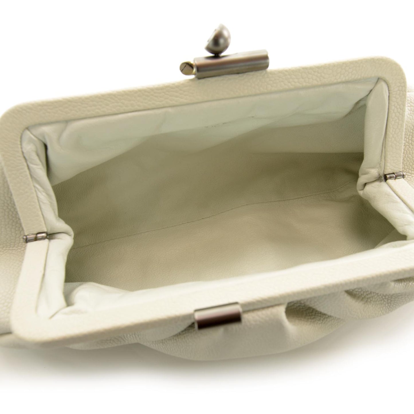 Caviar Pleated Clutch