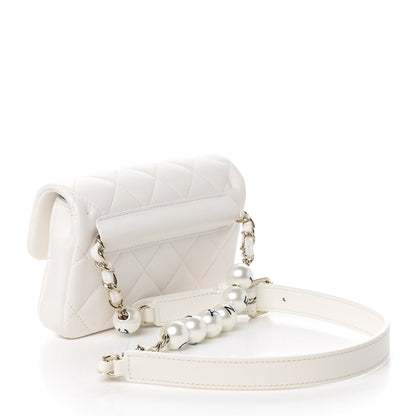 Chanel Lambskin Quilted Mini My Precious Waist Bag White 2 of 10