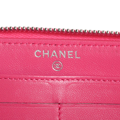 Chanel Lambskin Zip Around Large Gusset Wallet Fuchsia 7 of 11