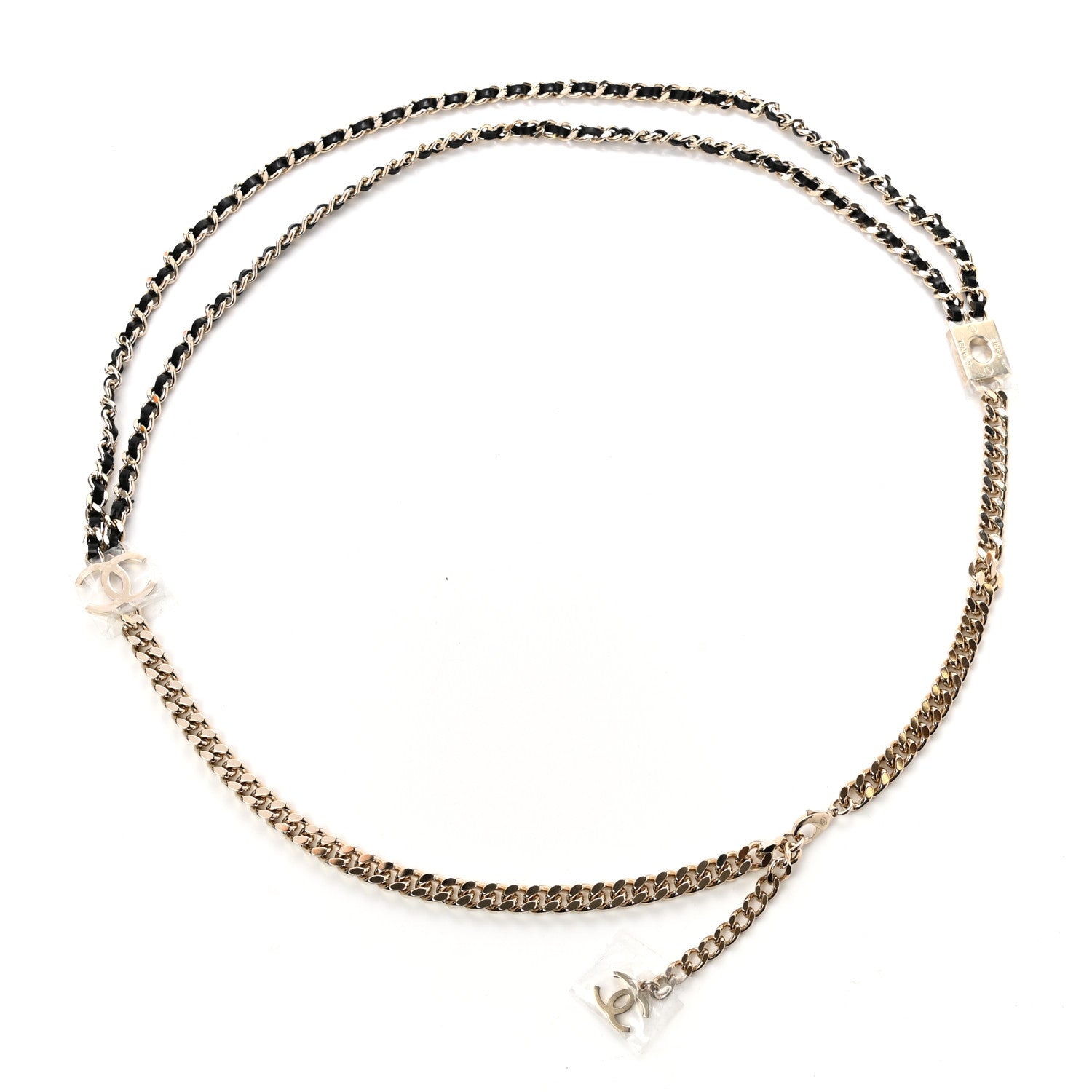 Chanel Lambskin CC Chain Belt Black Gold 2 of 6