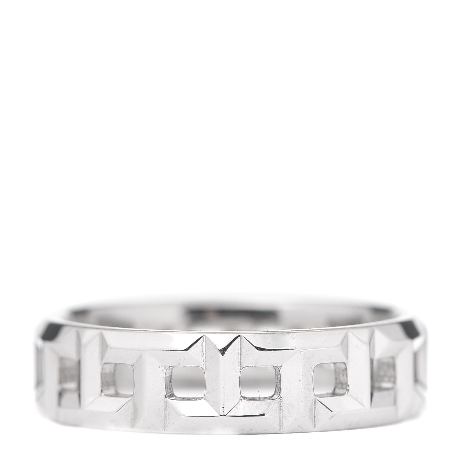 Tiffany 18K White Gold T True Wide Ring 57 8 3 of 5