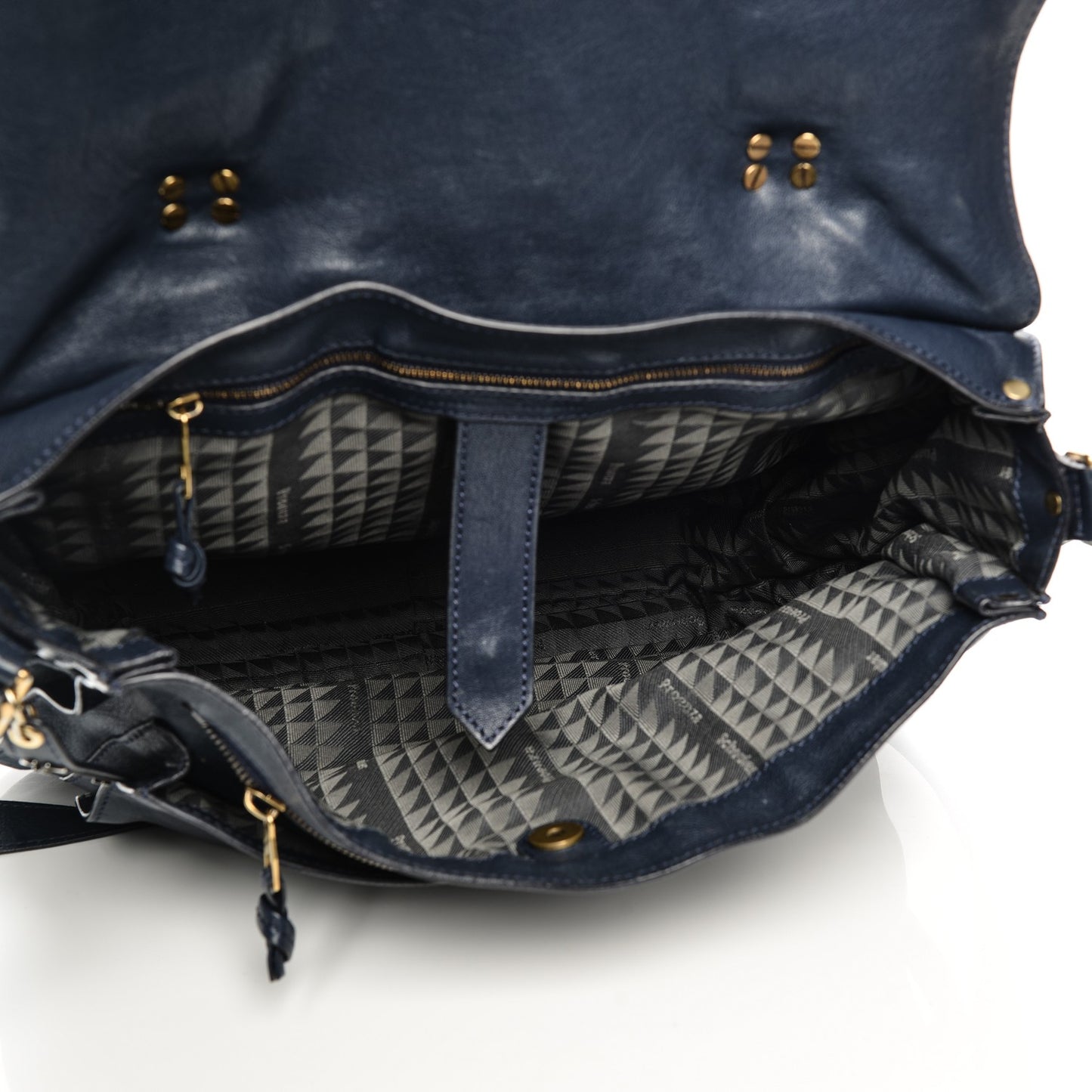 Lambskin PS1 Extra Large Satchel Indigo
