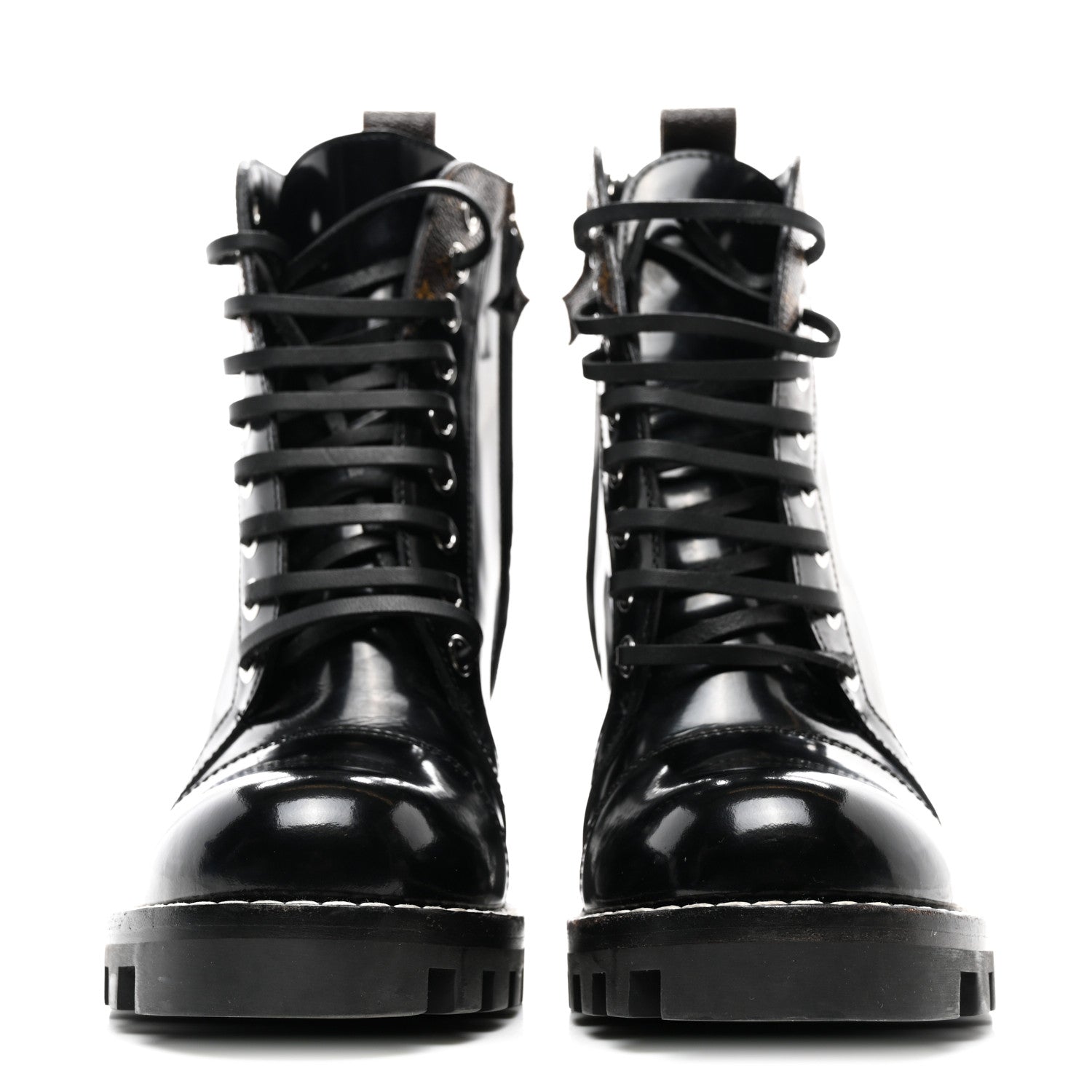 Louis Vuitton Patent Calfskin Monogram Star Trail Ankle Boots 36 Black 2 of 10