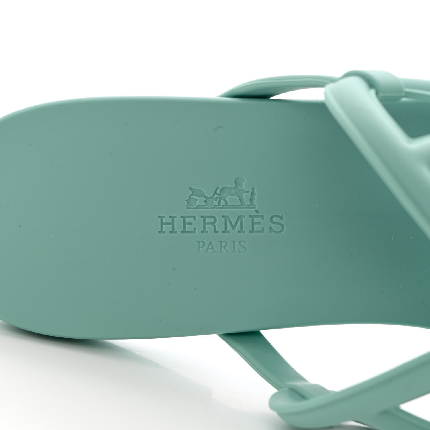 Hermes Rubber Womens Egerie Sandals 40 Vert Embrun 7 of 10