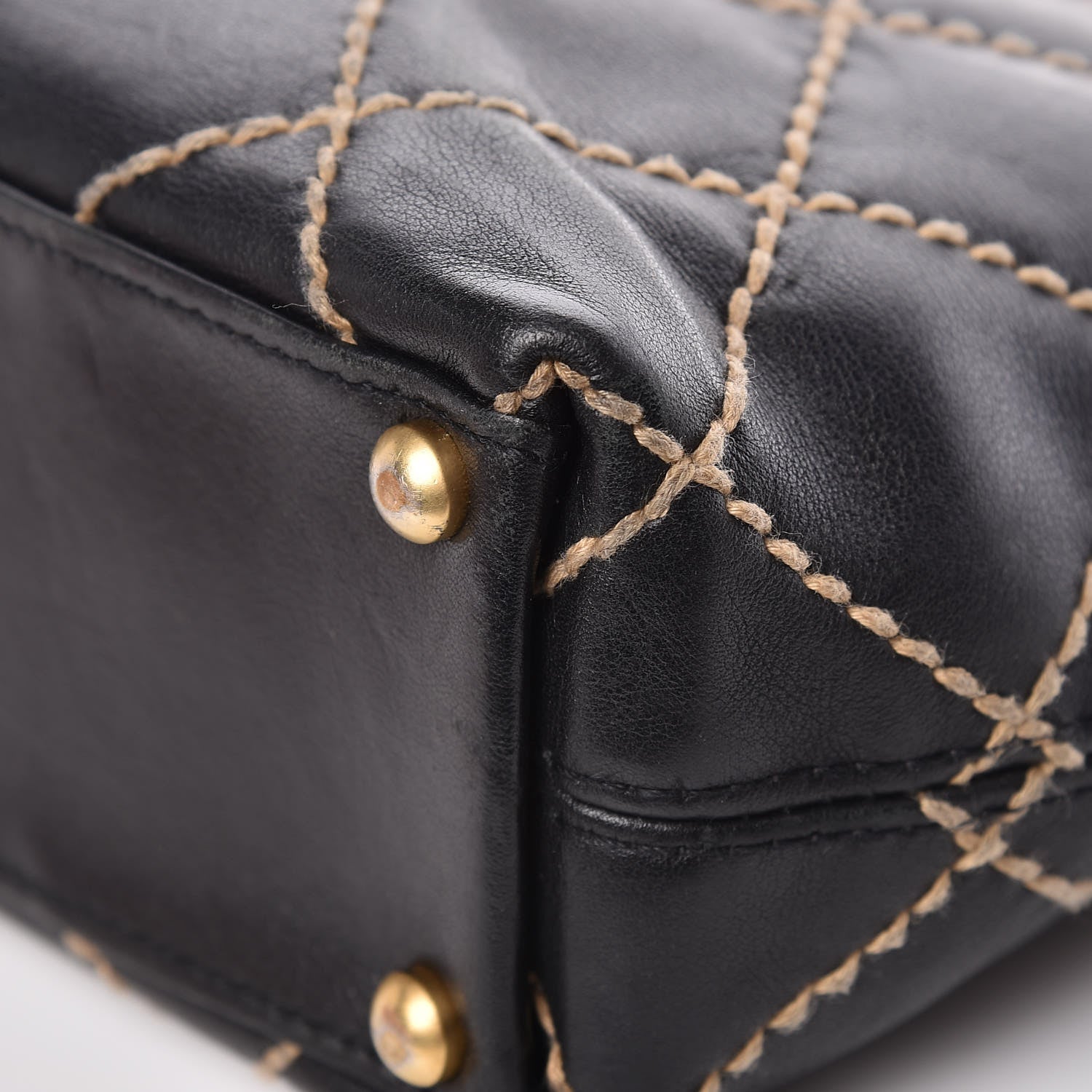 Chanel Calfskin Wild Stitch Tote Black 15 of 15