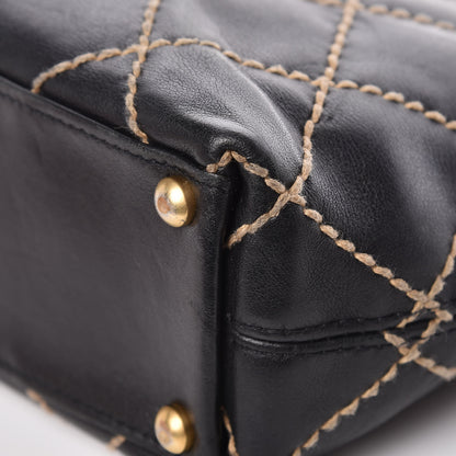 Chanel Calfskin Wild Stitch Tote Black 15 of 15