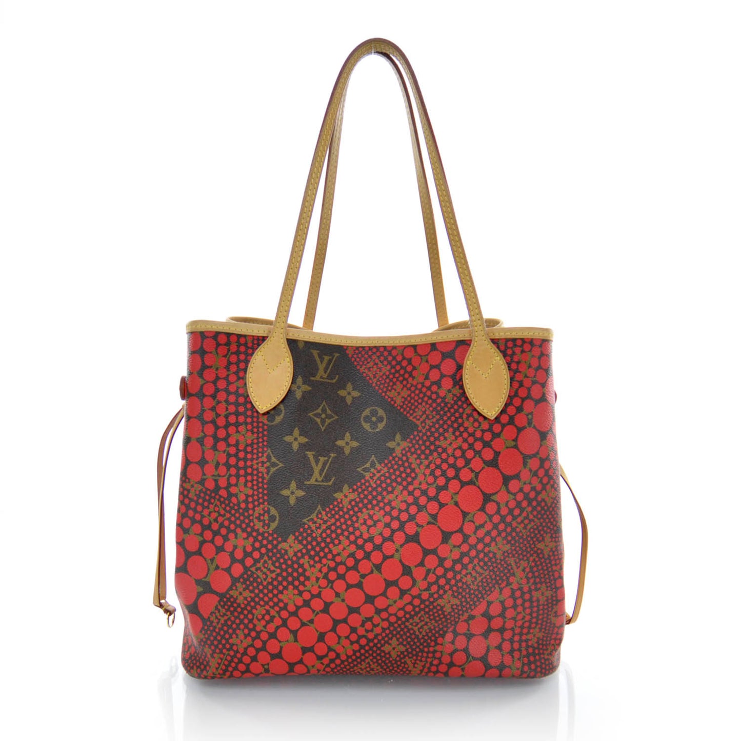 Monogram Kusama Waves Neverfull MM Red