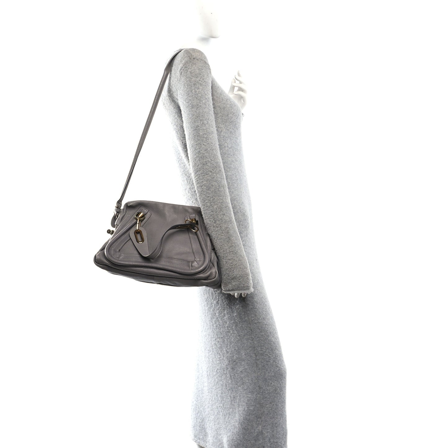 Calfskin Medium Paraty Cashmere Grey