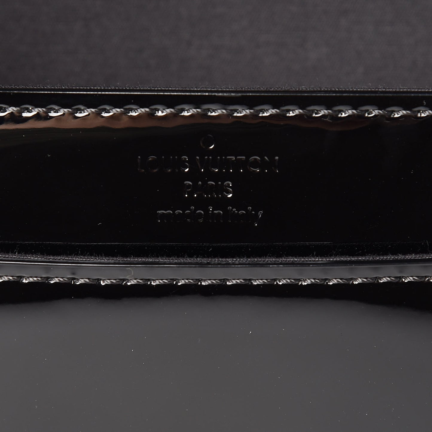 Patent Louise Clutch Black