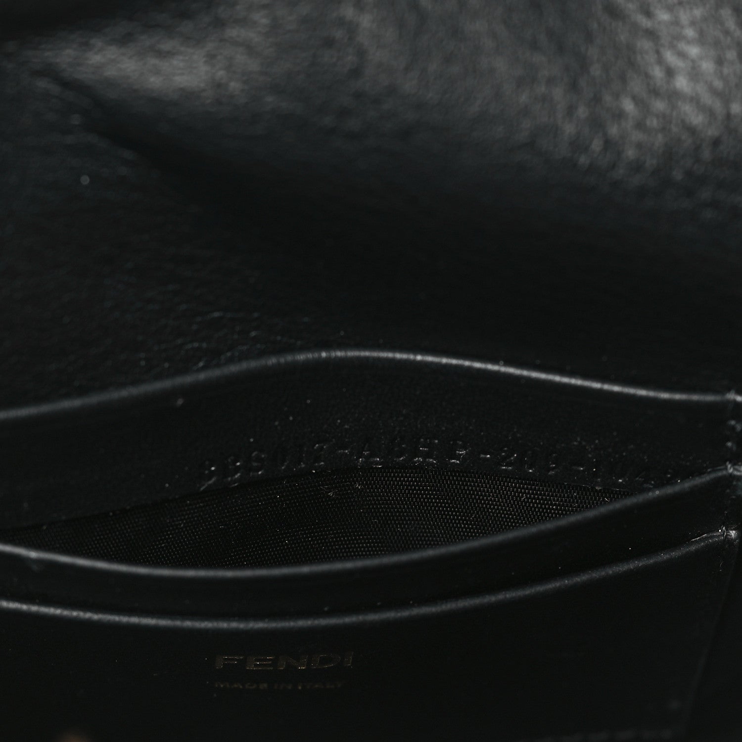 Fendi Shearling Vitello Dolce Macro FF 1974 Mini Baguette Tobacco Black 7 of 9
