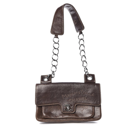 Chanel Calfskin Graffiti Flap Brown 1 of 9