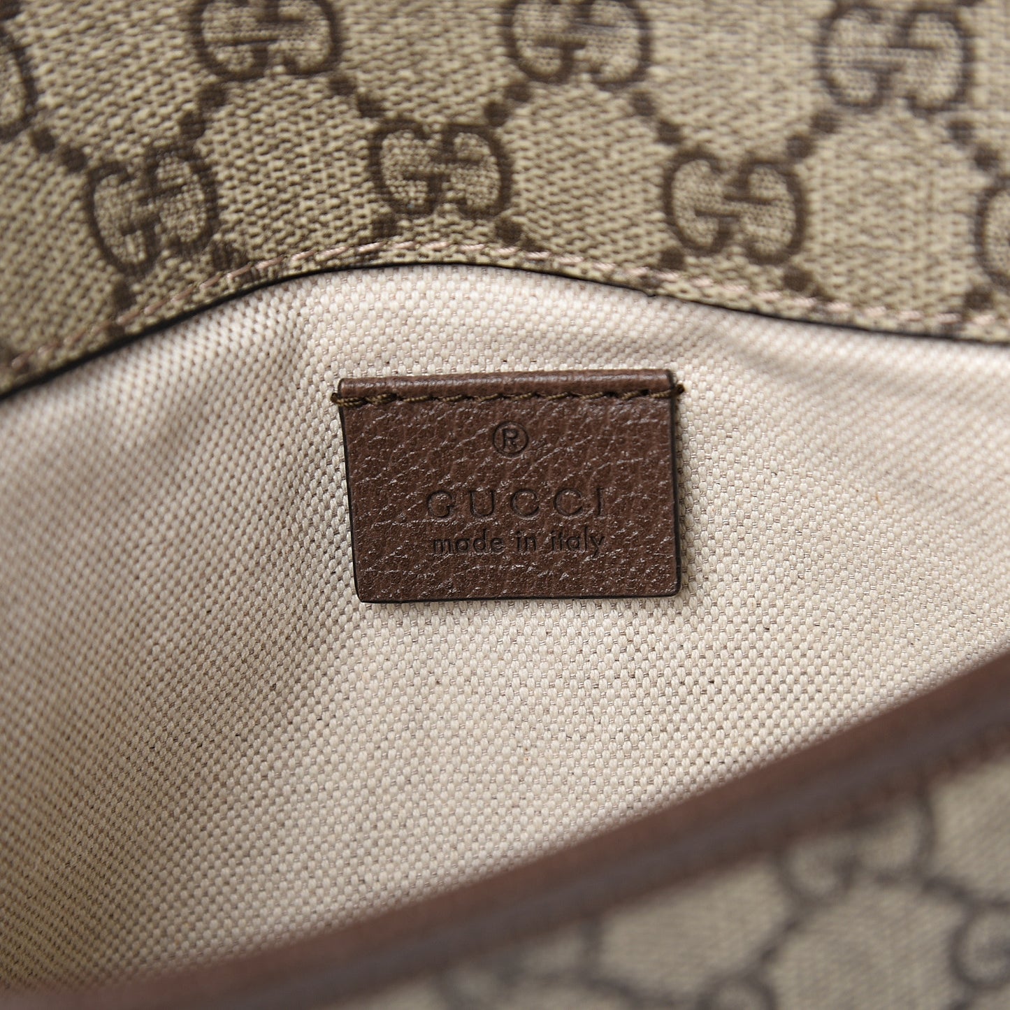 GG Supreme Monogram Neo Vintage Web Belt Bag Brown