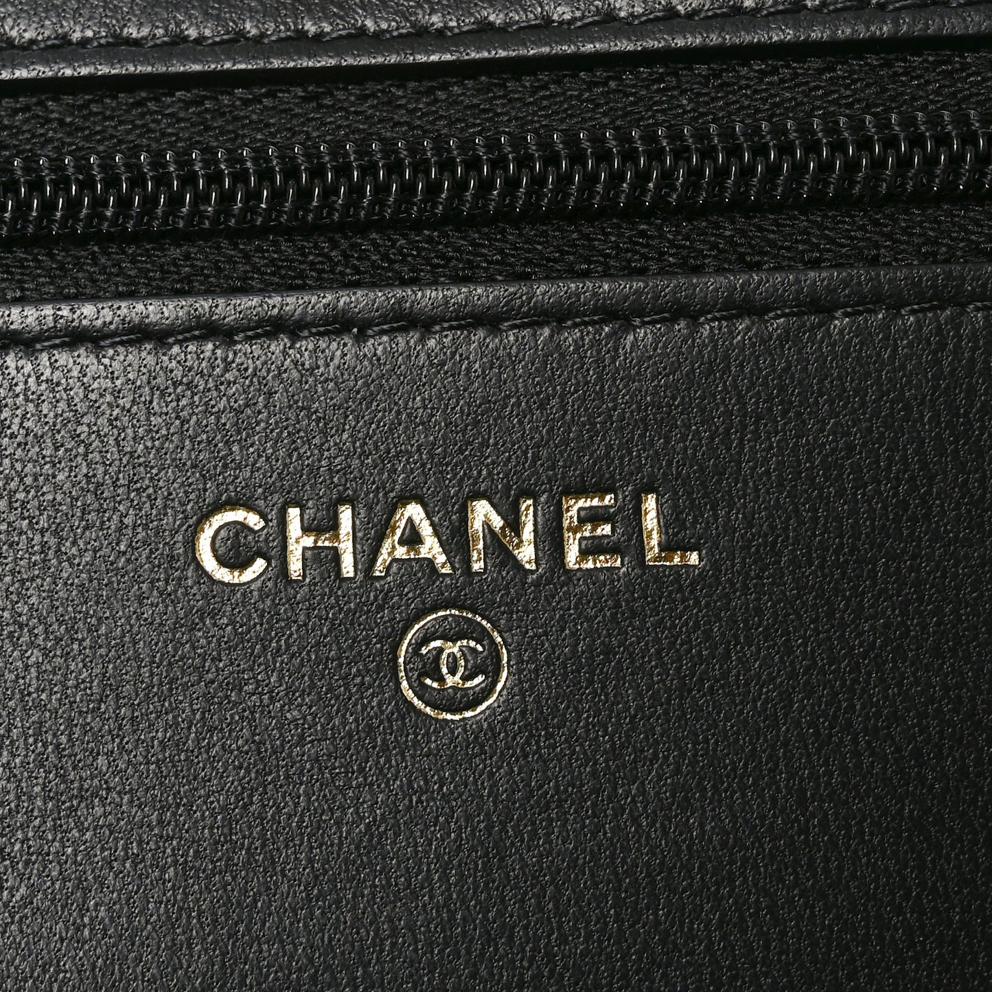 Lambskin Quilted Sweet Camellia Wallet on Chain WOC Black