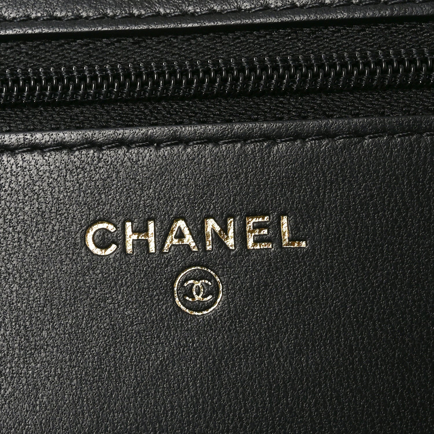 Chanel Lambskin Quilted Sweet Camellia Wallet on Chain WOC Black 6 of 12