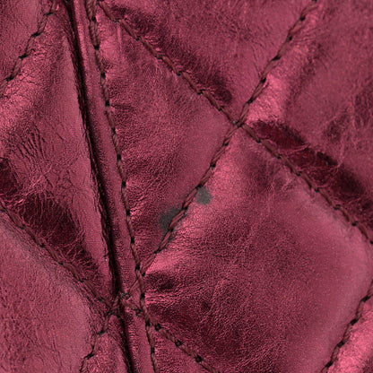 Chanel Metallic Aged Calfskin Quilted 2.55 Reissue 227 Flap Dark Red 11 of 14