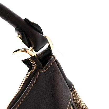 Gucci Monogram Large D Gold Hobo Dark Brown 13 of 17