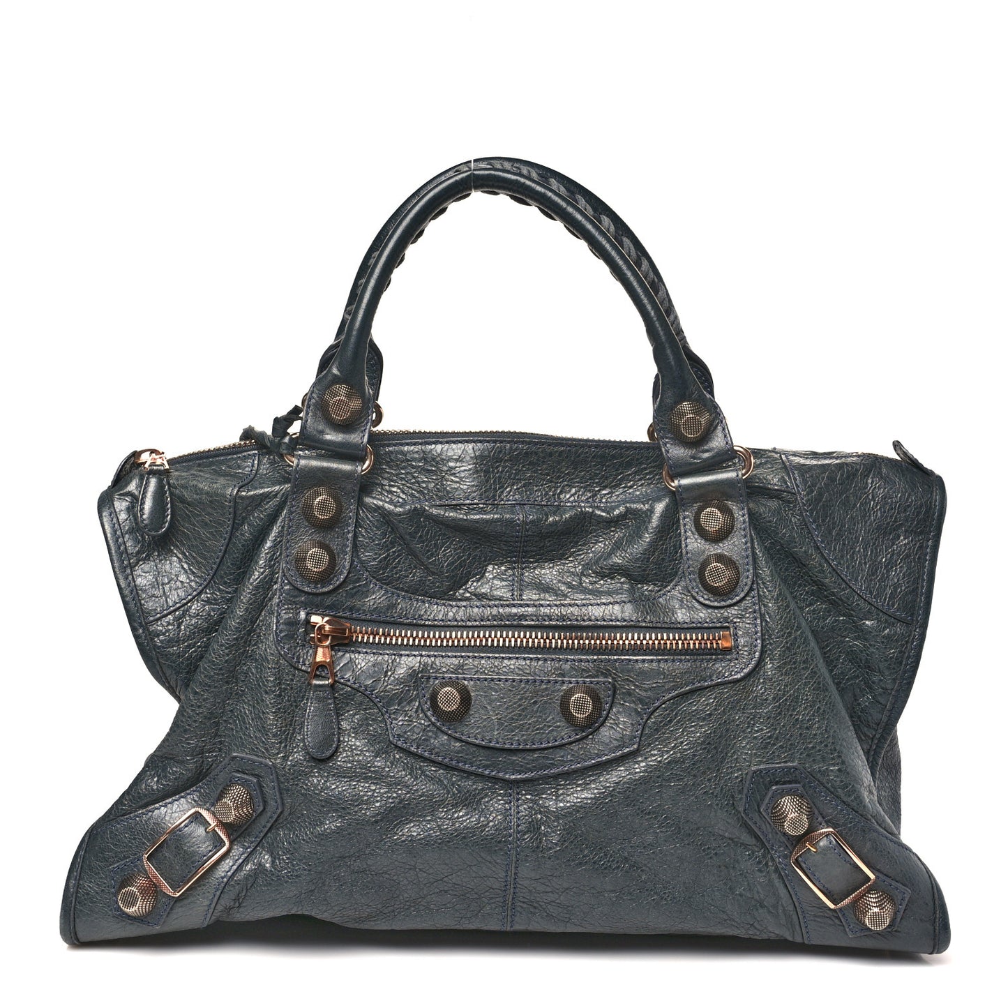 Agneau Giant 21 Rose Gold Hardware Work Anthracite