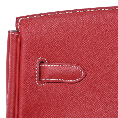 Hermes Epsom Candy Birkin 35 Rouge Casaque Bleu Thalassa 25 of 39