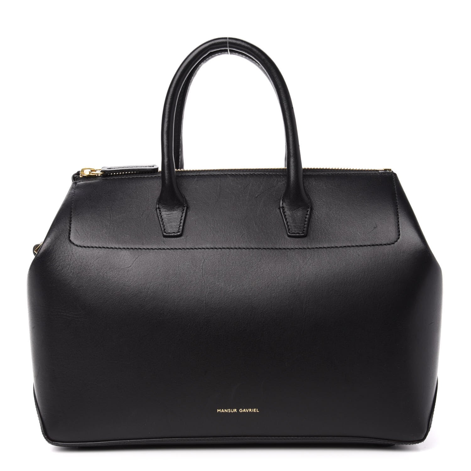 Mansur Gavriel Calfskin Mini Travel Crossbody Bag Black Flamma 1 of 9
