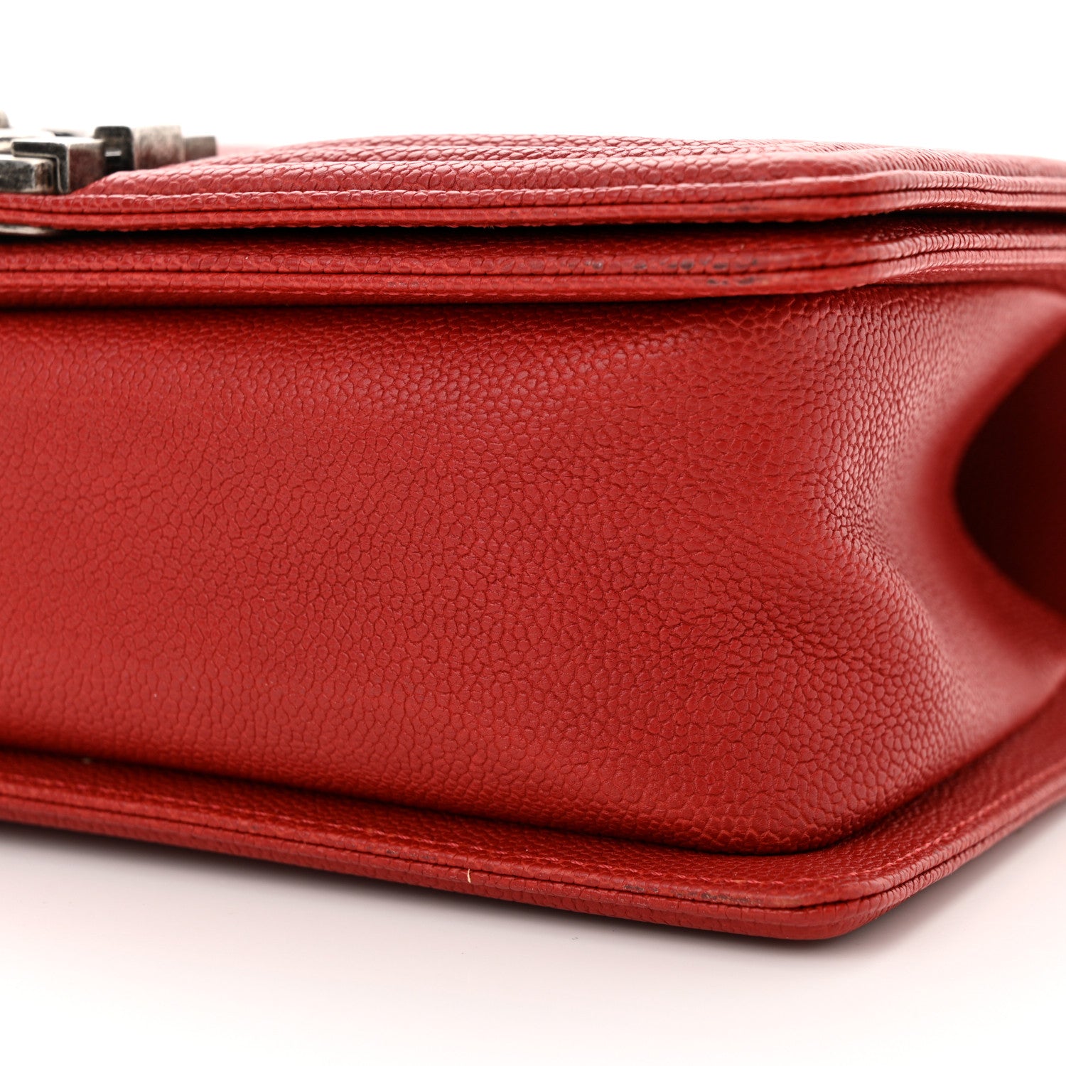 Chanel Caviar Quilted Medium Boy Flap Red 10 of 11